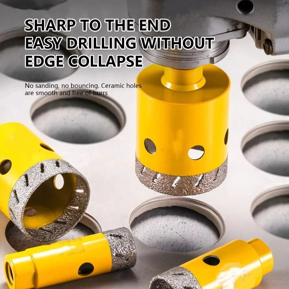 M10 Thread Angle Grinder Sharp Diamond Smooth Cutting Hole Opener 20-50mm Easy Mounting Diamond Cutting Bit Glass Cutting