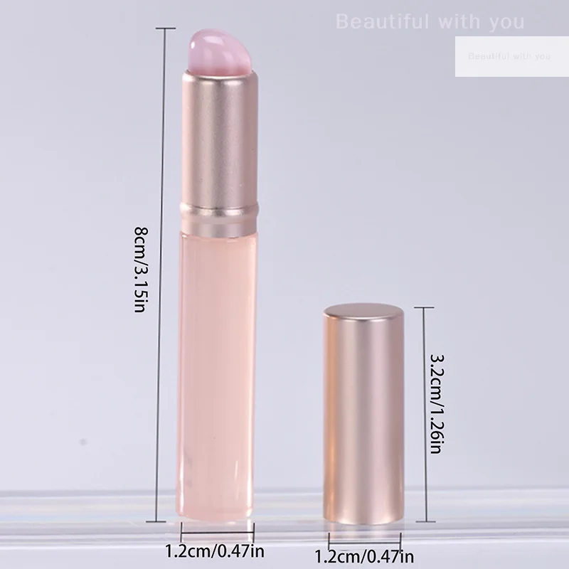 فرشاة شفاه صغيرة من السيليكون مع غطاء فرشاة مكياج برأس مستدير أداة توزيع أحمر الشفاه متعددة الاستخدام فرشاة خافي عيوب صغيرة أداة مكياج محمولة