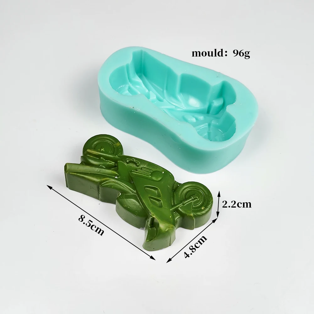 QT0489 Autocycle Silicone Moulds Clay Resin Motorcycle Soap Creative Scooter Soap Candles Handmade Soap DIY Moulds PRZY