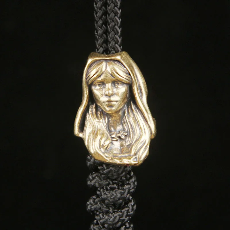 Nun Brass Knife Beads EDC DIY Paracord Woven Bracelets Lanyard Pendants Accessories Outdoor Tool Hangings Charms