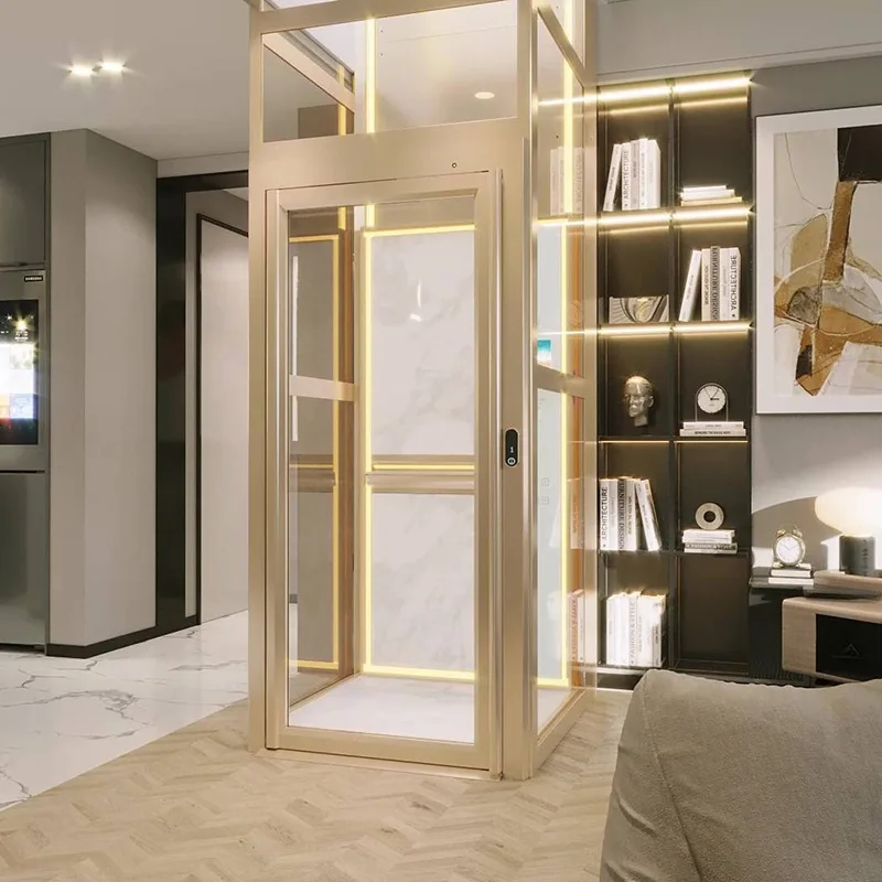 Household villa elevator three or four floors silent security household elevator self-built attic