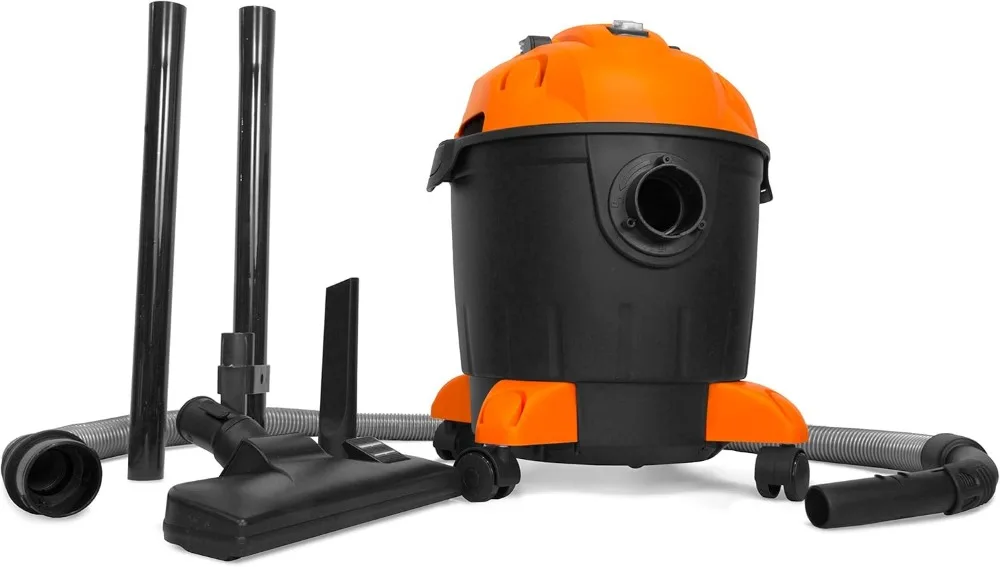 Aspirateur et souffleur humides/secs HEPA portables de 10 A et 5 gallons avec filtre, tuyau, accessoires de 0,3 microns