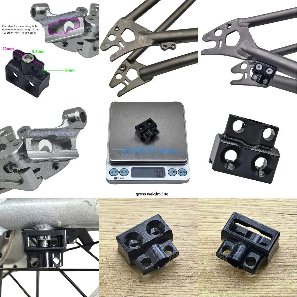 

G6DE Rear Derailleur Extension Brackets for Folding Bikes Suitable 11-34T Flywheel