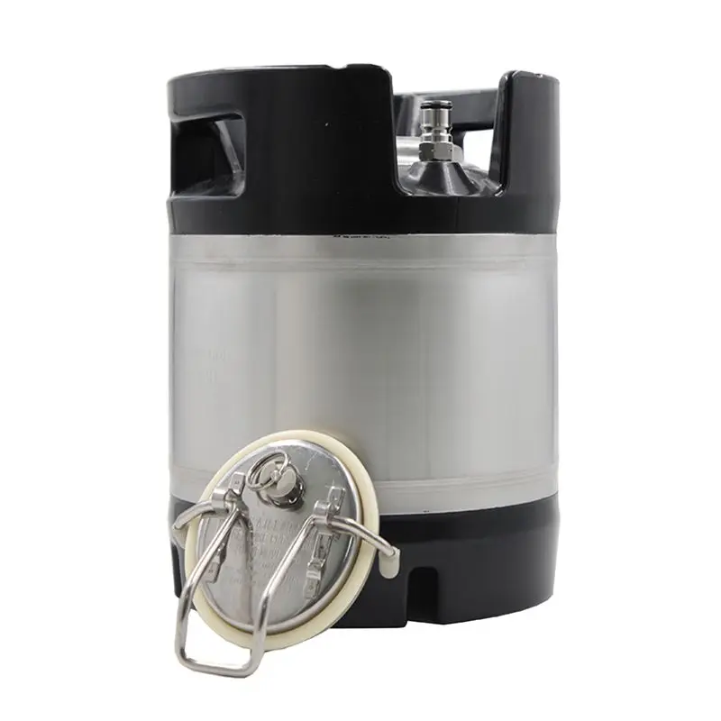 

304 Stainless Steel 1.75 Gallon 6.5 Liter Corny Keg Cornelius Ball Lock Keg with NSF Certificate Rubber Handle China