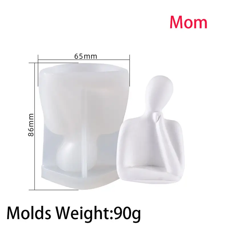 DIY Thinker Statue Silicone Mold 3D Nordic Art Abstract Human Body Plaster Ornament Mould Epoxy Resin Handicraft Mold Home Decor - Image 9