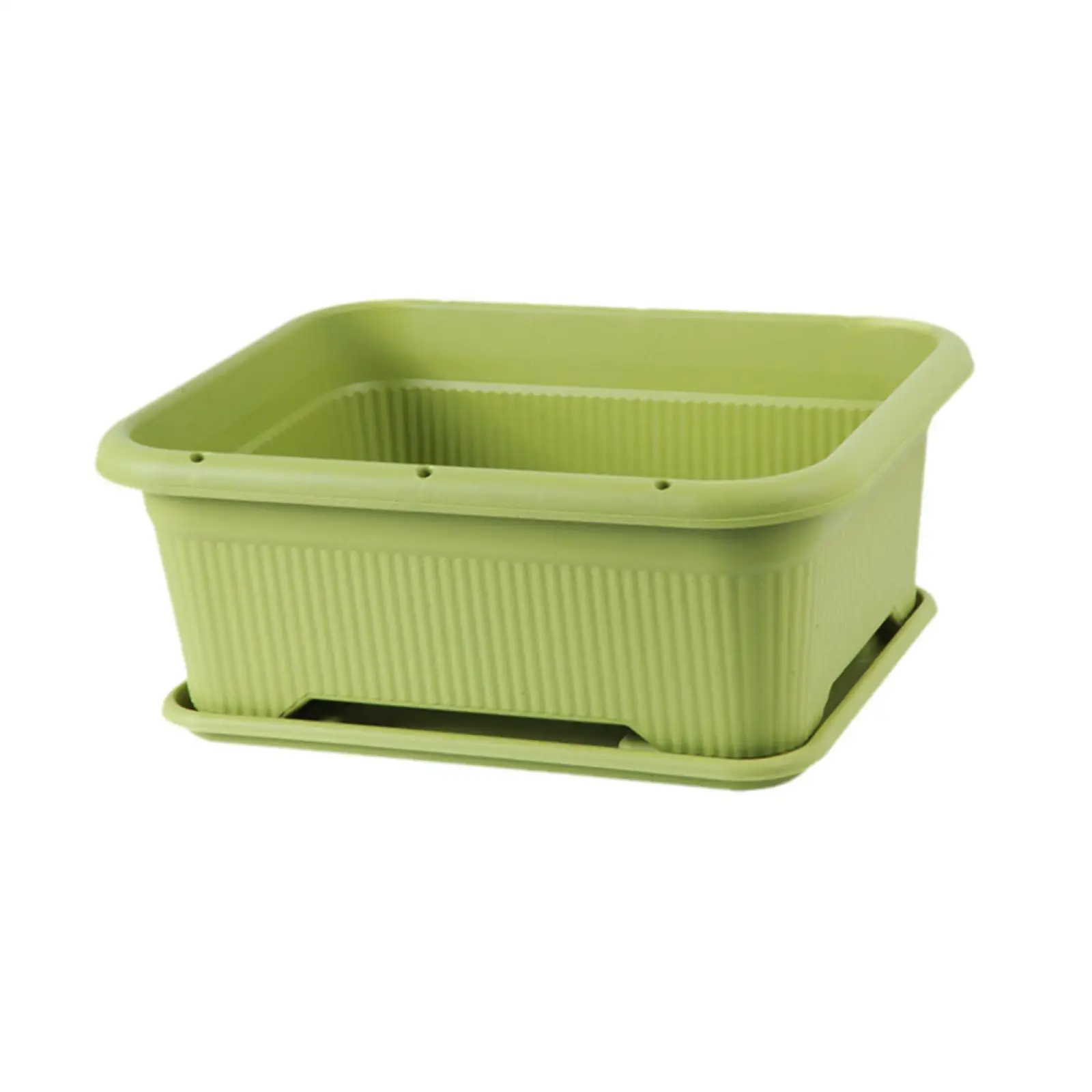 Flower Box Garden 28 L Porch Rectangular Windowsill Planting Tool with Tray Decoration Vegetable Planter Garden Flower Plant Pot