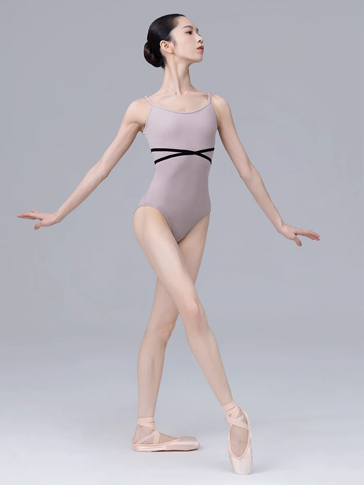 Costume de danse de ballet personnalisé pour femmes adultes, taille croisée, bretelles, uniforme d'entraînement de gymnastique, justaucorps tutu de ballet