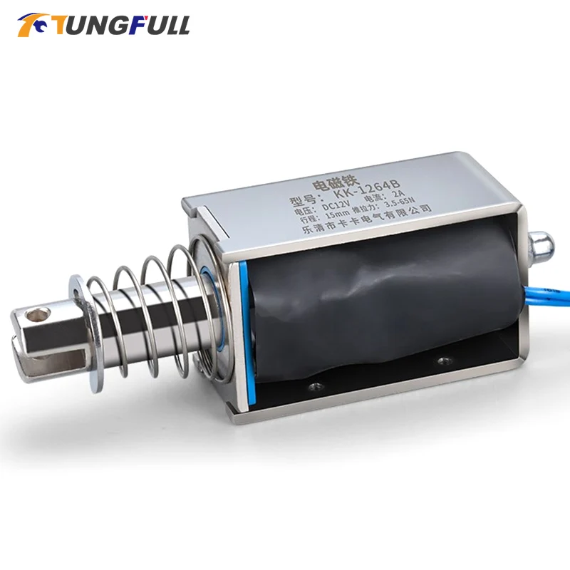 Pull Push Electric Magnet DC 12V24V Solenoid Electromagnet Push Pull Type Linear Solenoid Switch Open Frame Travel 5mm - 20mm