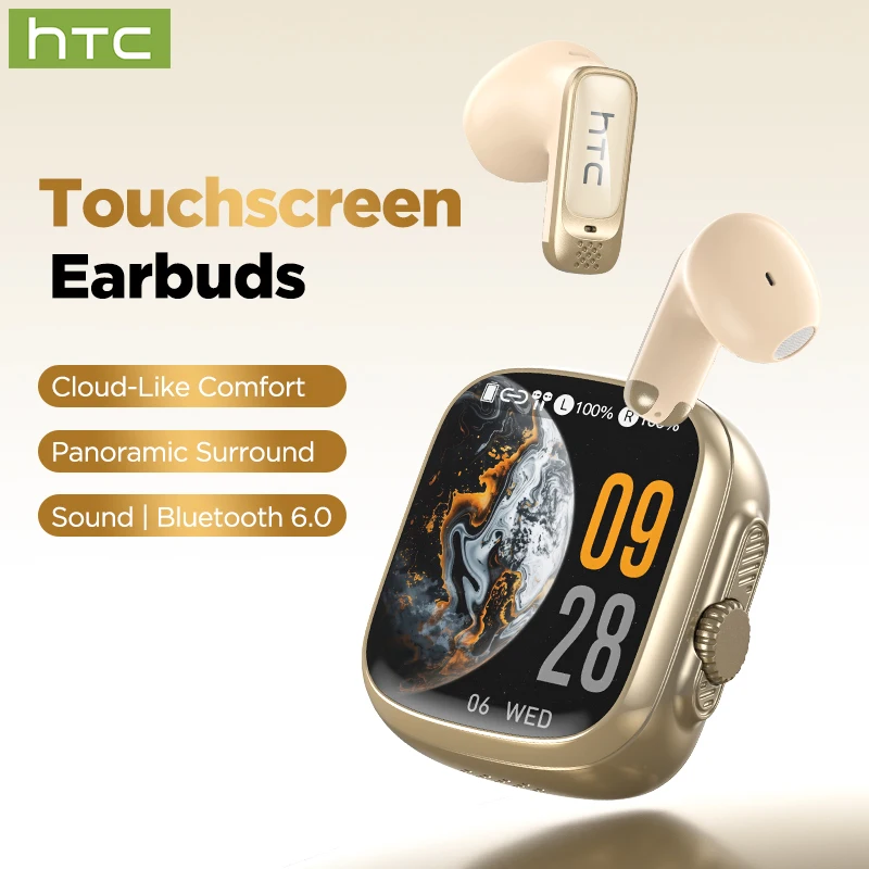 

Bluetooth Earphones HTC NE72 AI Translation Auriculares Traductor Deidioma 2026, Sports Comfort Fit Earbuds with Surround Sound