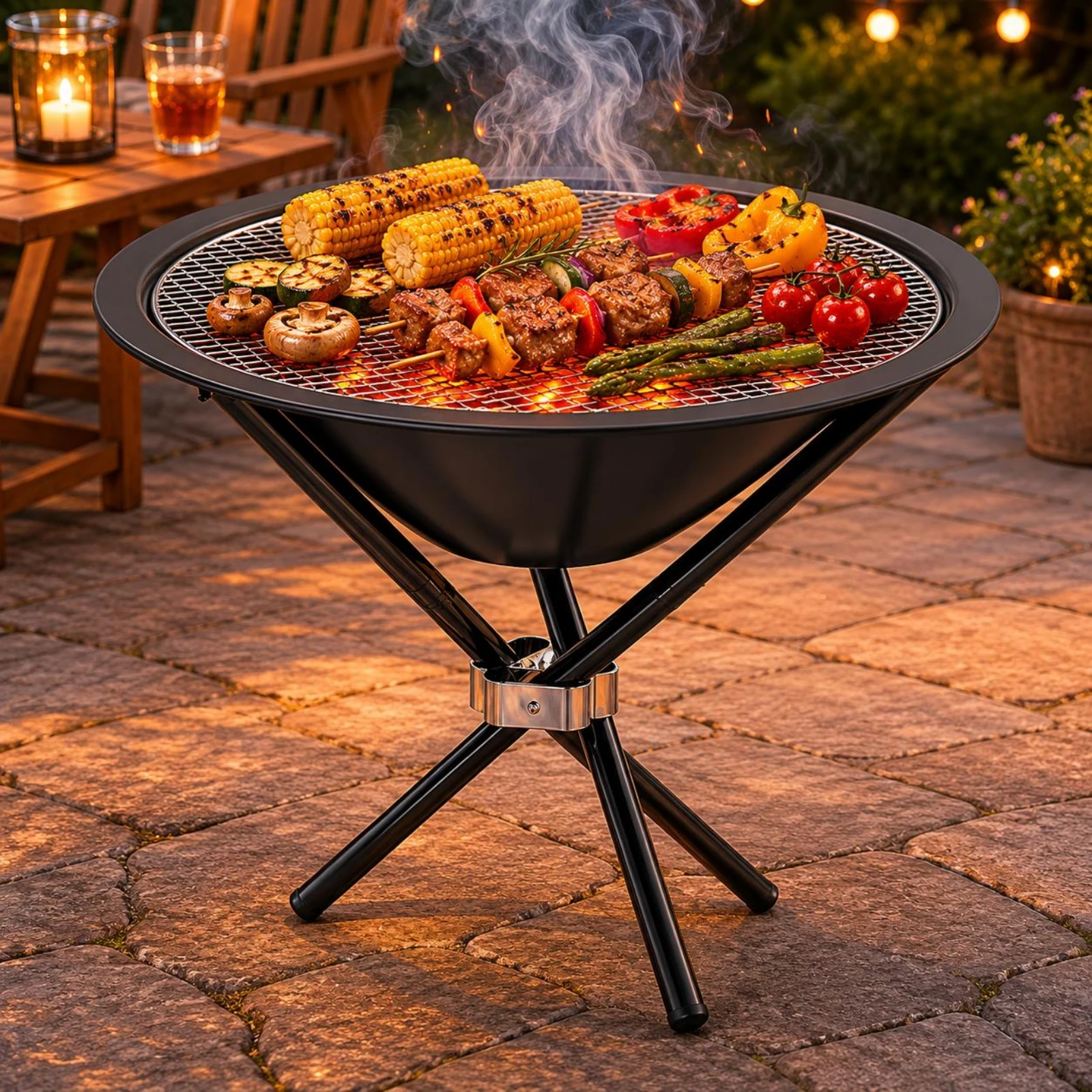 Grille de cuisson pliable en a - Camping Cooking Open Fire avis et prix