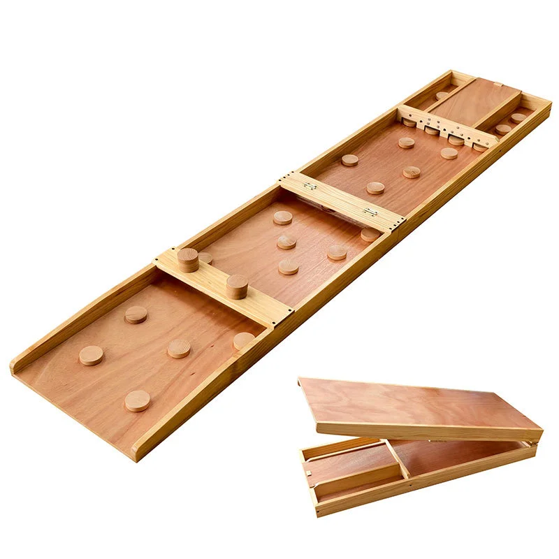 Custom Traditional Indoor Sports Game Handmade Sjoelbak Dutch Shuffleboard Table Top Game for Kids and Adults