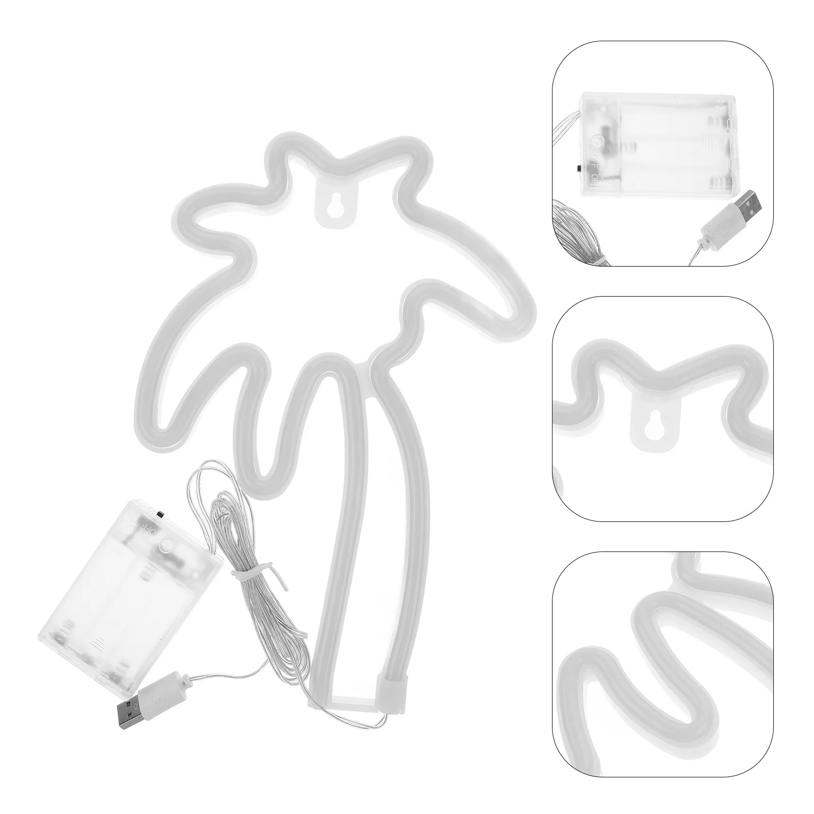 

Coconut Tree Neon Light Led Decorative Lamp For Bedroom Living Room Wall Usb Night Light Palm Tree Decor