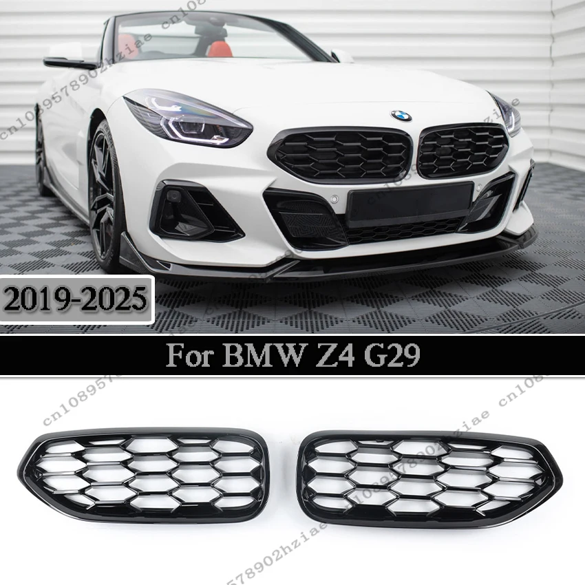 

Для BMW Z4 G29 20I 30I M40I 2019 2020 2021 2022 2023 2024 2025 Черный двойной линейный/все черный метеоритный передний решетка радиатора ABS