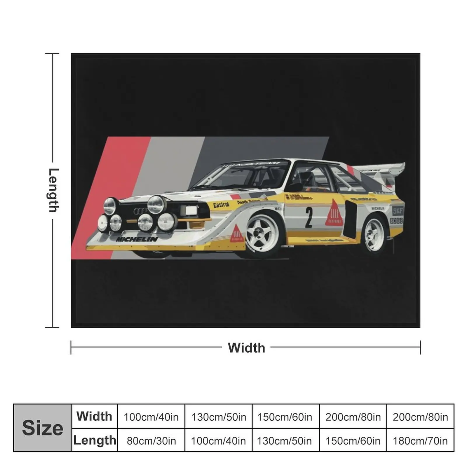 Sport S1 E2 Group B Rally Car Stig Blomqvist, Mikkola and Walter R?hrl Throw Blanket Thins Weighted Blankets