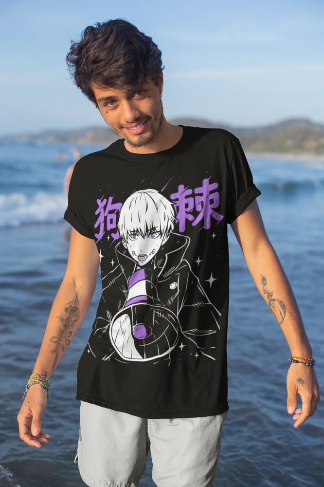 Camiseta de Anime Inumaki Toge Unisex, camiseta suave, Jujutsu Kaisen, Fushiguro,Satoru Gojo