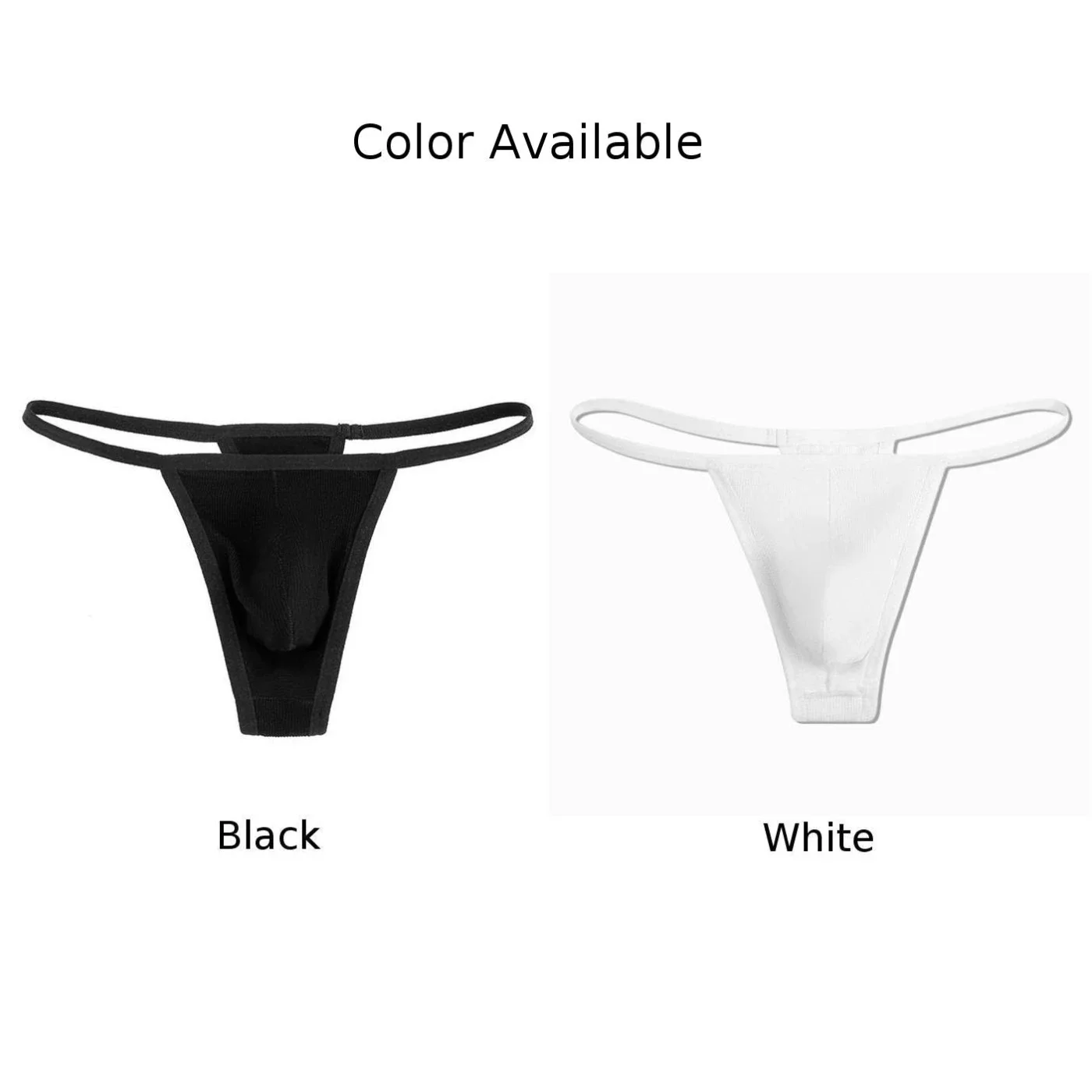 Sexy Man Thongs  Bulge Pouch Briefs T-Back G-String Bikini Underwear Sheer Solid Color Panties Thong Underpants For Men