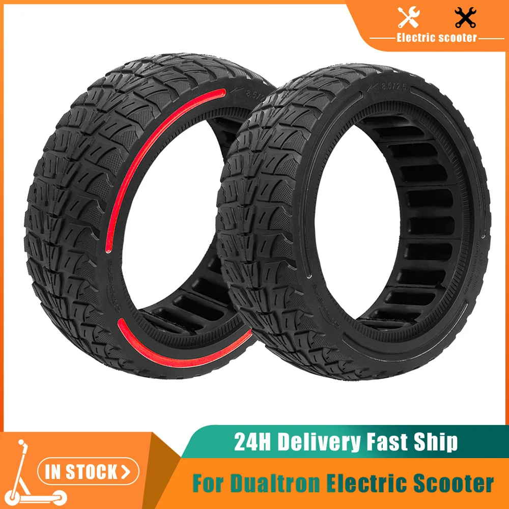 Pneu sólido off-road 8.5x2.5 para scooter elétrica dualtron mini/speedway leger, substituição de pneu sem câmara resistente a furos