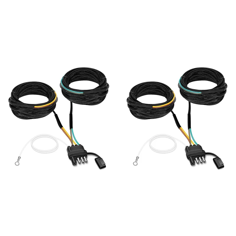 

2Pcs 22FT 4 Pin 5 Wire Trailer Wiring Harness,Trailer Light Kit 5 Wire 4 Pin Harness Trailer Connector Wire Plug