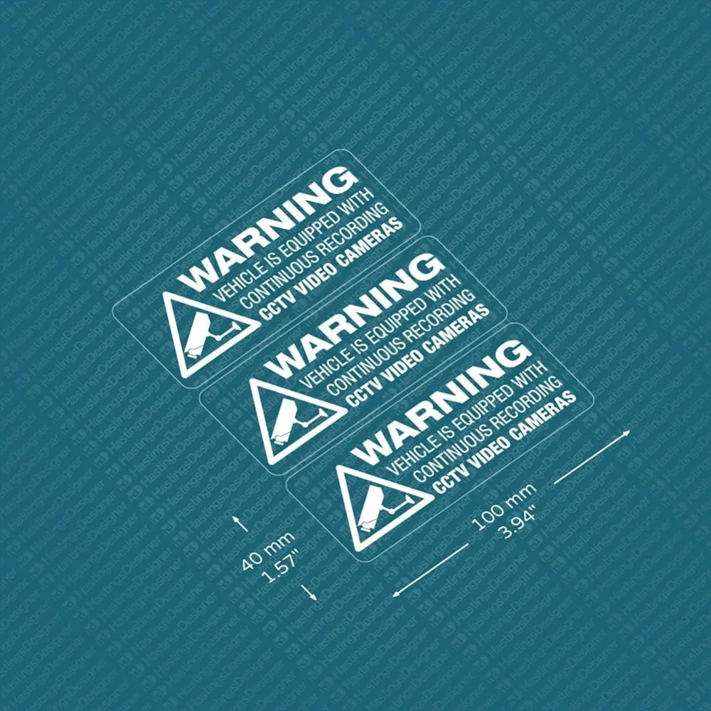 

3 шт./компл. наклейка с непрерывной записью видеонаблюдения автомобиля-самоклеящаяся водонепроницаемая наклейка с напоминанием о безопасности автомобиля