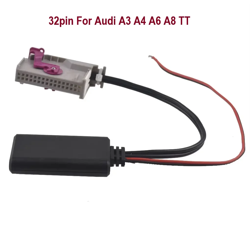 For Audi RNS-E Navigation A8 TT R8 A3 A4 Radio Stereo 32Pin AUX Ada Car Wireless bluetooth Module Adapter Audio Receiver Adapter
