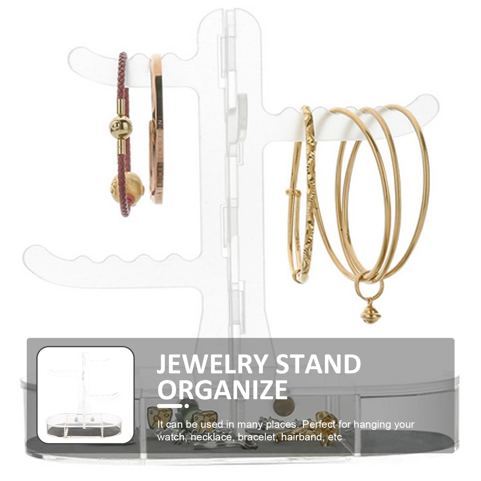 

Transparent Acrylic Jewelry Display Rack Stand Organizer For Necklace Bracelet Earring Pendant Tree Branch Shape Tabletop
