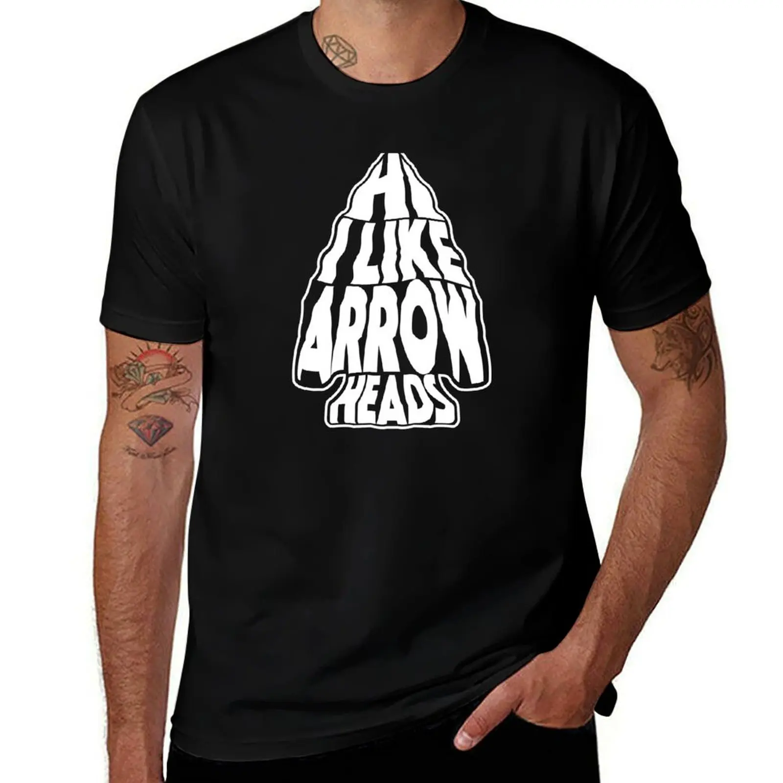 

Hi I Like Arrowheads Shape T-Shirt t shirts for man slim fit t shirts for man graphic vintage funny t shirts dark humor T-Shirt