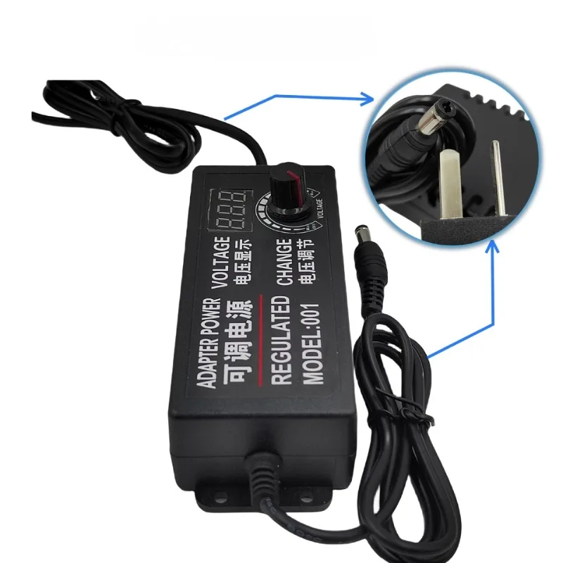3-36V2A US EU UK AU Plug Voltage Adjustable Display Power Adapter Motor Motor Speed Switch Power Supply