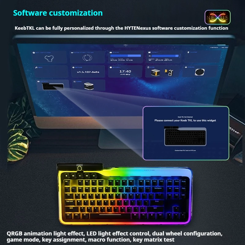 Cool E-Sports Wired Mechanical Keyboard Rgb Light Effect 93 Key Gasket Silencing Structure Tablet Laptop Office Game Keyboard