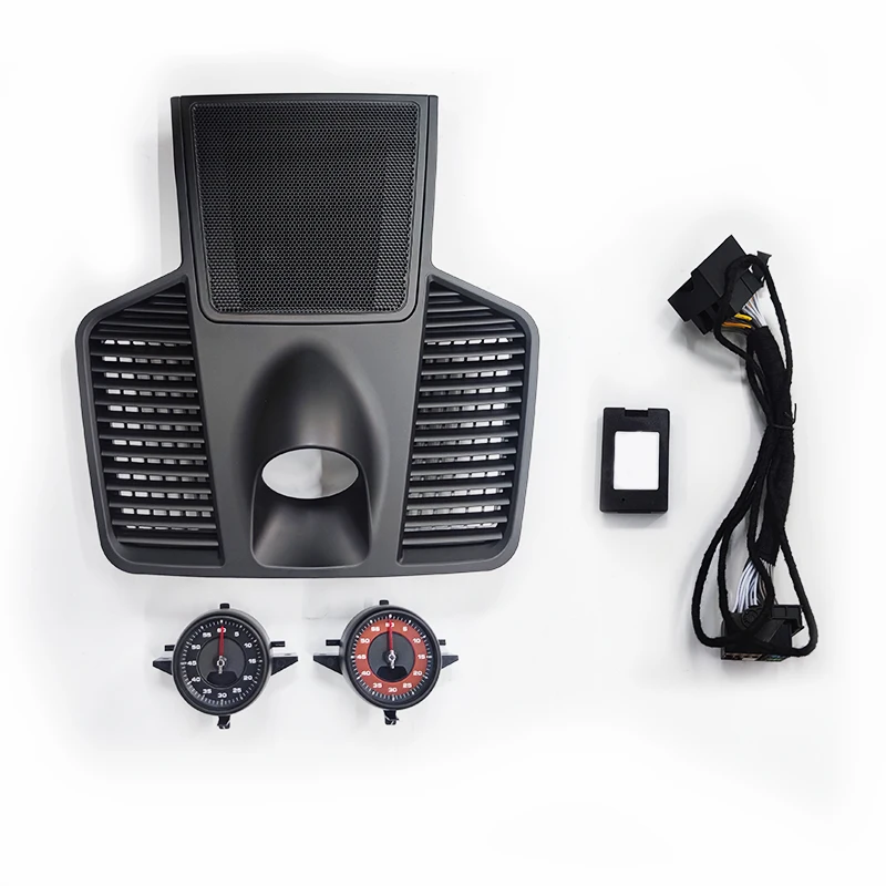 Untuk Porsche Cayenne 2018-2023 Speedometer Jam Stopwatch Modifikasi Interior Kompas Modifikasi Konsol Tengah