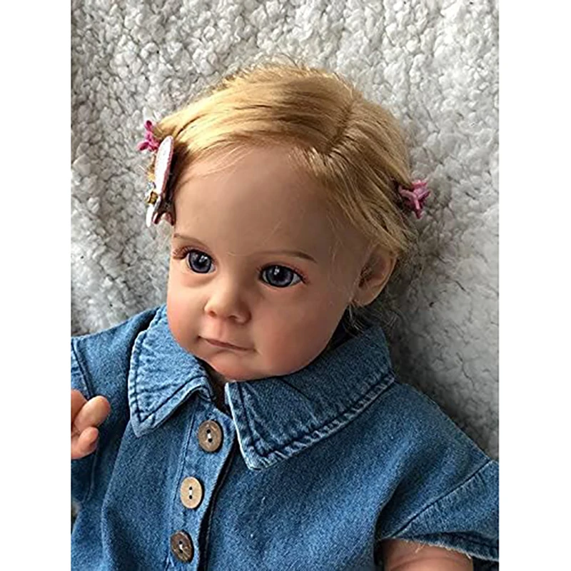 60cm Reborn Dolls Maggi Realistic Reborn Toddler Girl Doll Soft Silicone Real life Baby Girl With Long Hair