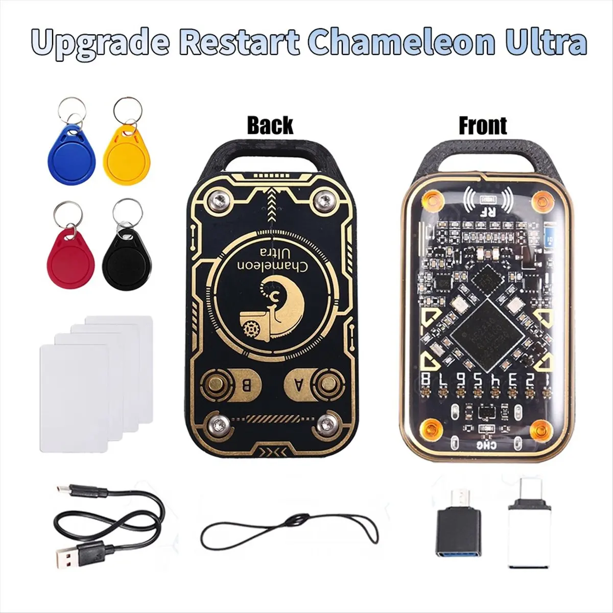 BaoBao-mejora camaleón Ultra emulador de tarjetas inteligentes + 4 tarjetas UID/llavero RFID lector de chips inteligentes 125K 13,56 M duplicador de tarjetas NFC