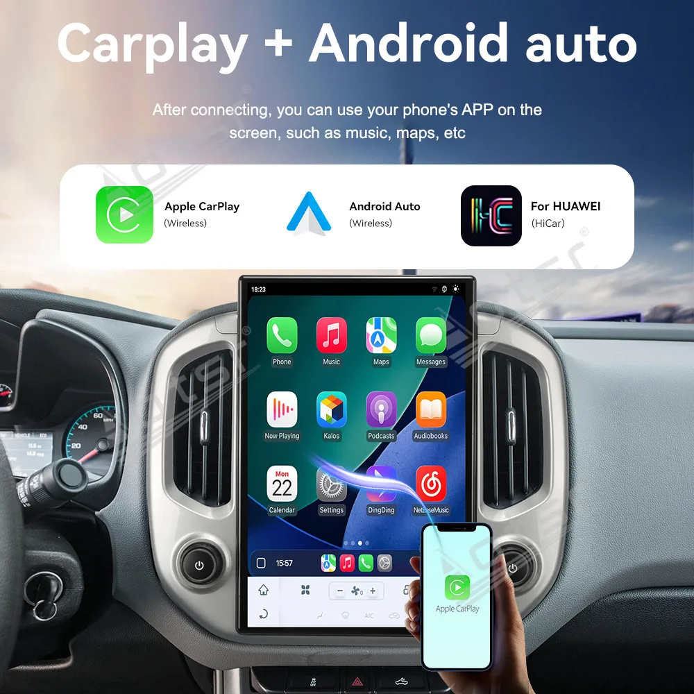 14.4 inch 13 8+128GB Car Multimedia Radio For Chevrolet Colorado GMC Canyon 2014-2018 GPS Navi CarPlay DSP Stereo Free Cam