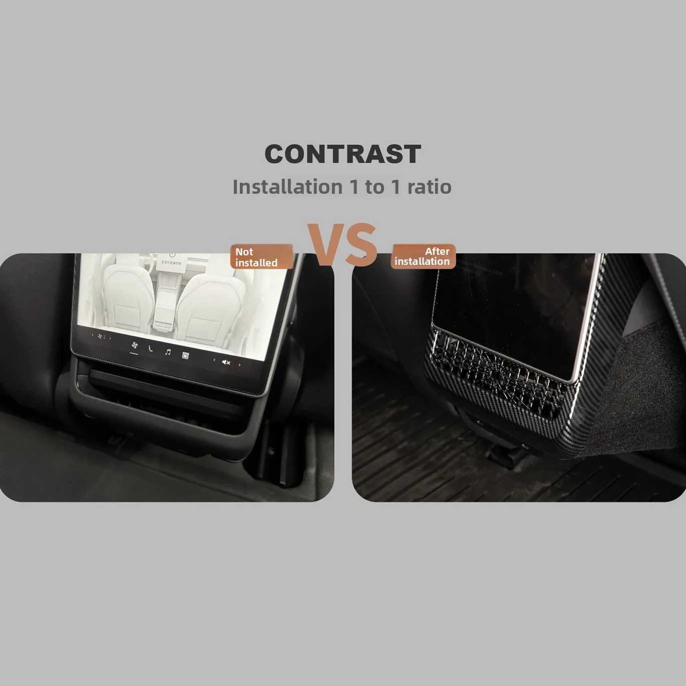 

Rear Discharge Trend Cover for Tesla Model 3 Highland Model Y Juniper Carbon Fiber Pattern Anti-kick Interior Accessories