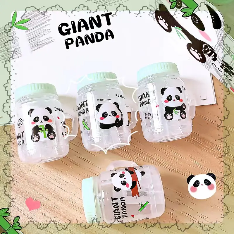 Sacapuntas de lápices con forma de taza de panda para niños, artículos de papelería kawaii, Material Escolar, Material de oficina, equipo escolar