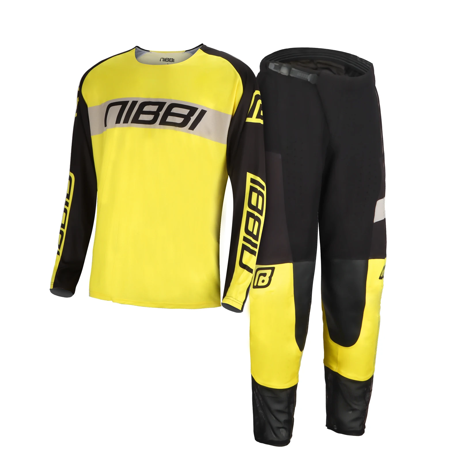 NIBBI Motocross Atmungsaktive Bekleidung Set Trikot Hose Dirt Bike Motorrad Rennanzug Rot Gelb Blau – Detail 5
