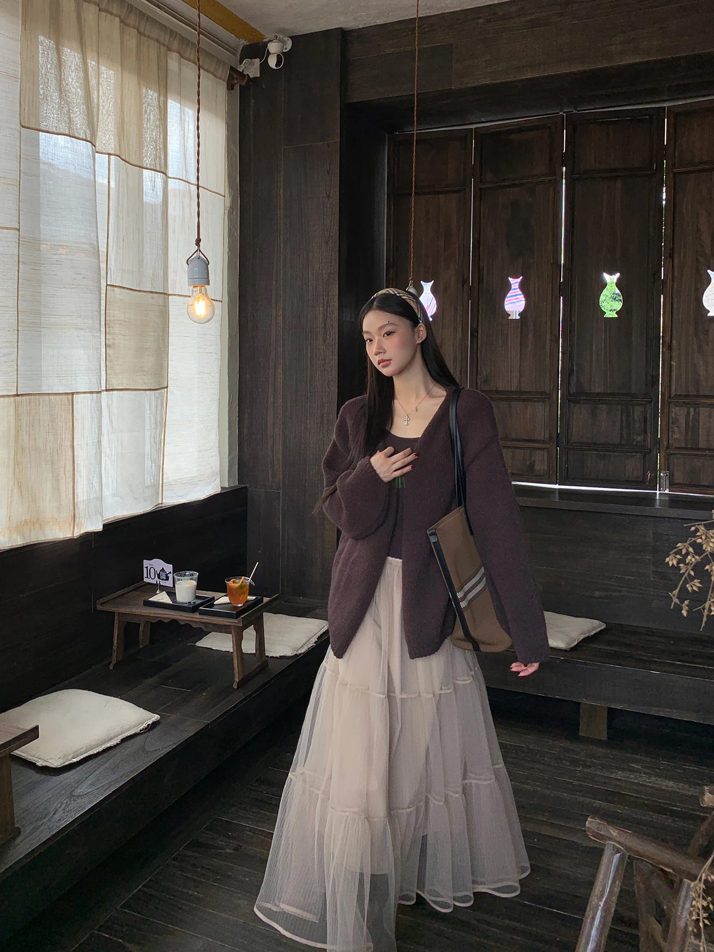 

Red Celebri Knitted Open Cardigan Women's Autumn Winter New Sle Beautiful Aosphere Sensation Sweater Jaet G Sle