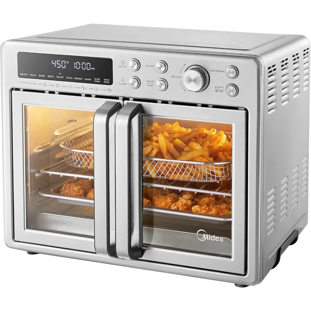 

26.4 quarts, oversized air fryer countertop oven 10 in 1 combination, cooking speed increased by 25%, oil reduced by 90%