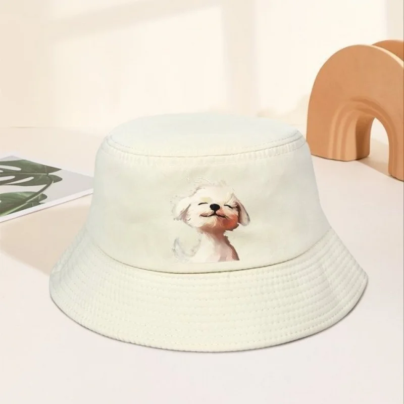 Cute Cartoon Printed Bucket Hat for Outdoor Hiking Fashionable Sunshade Spring Summer New Arrival