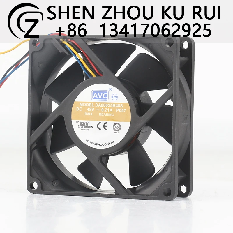 AVC 48V 0.21A 8025 Four-wire PWM Intelligent temperature speed control DA08025B48S cooling fan