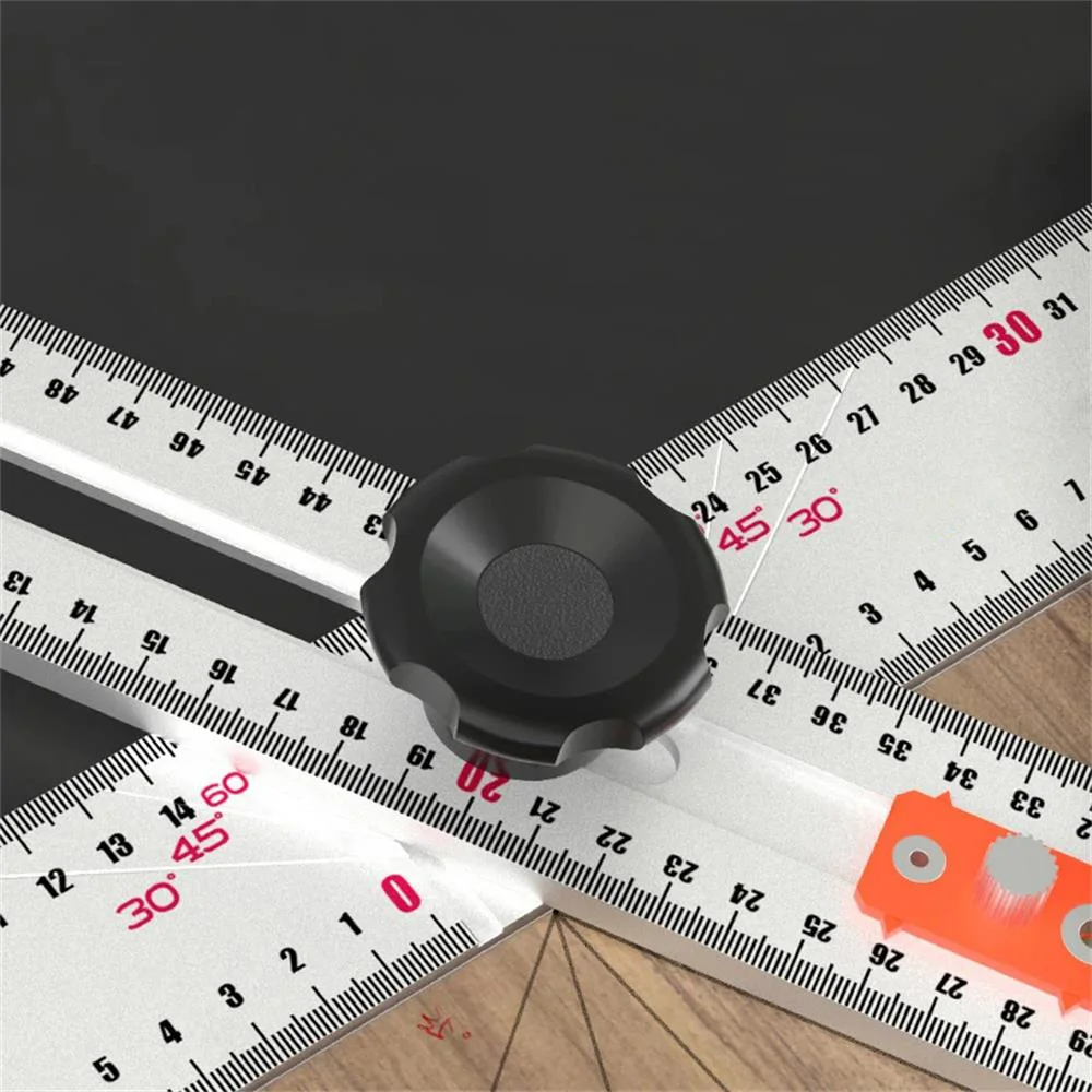 Woodworking 2 in 1 Drilling Positioning Ruler Combination Angle Ruler T-Shaped Ruler Cabinet Hardware Jig Drawer Installation