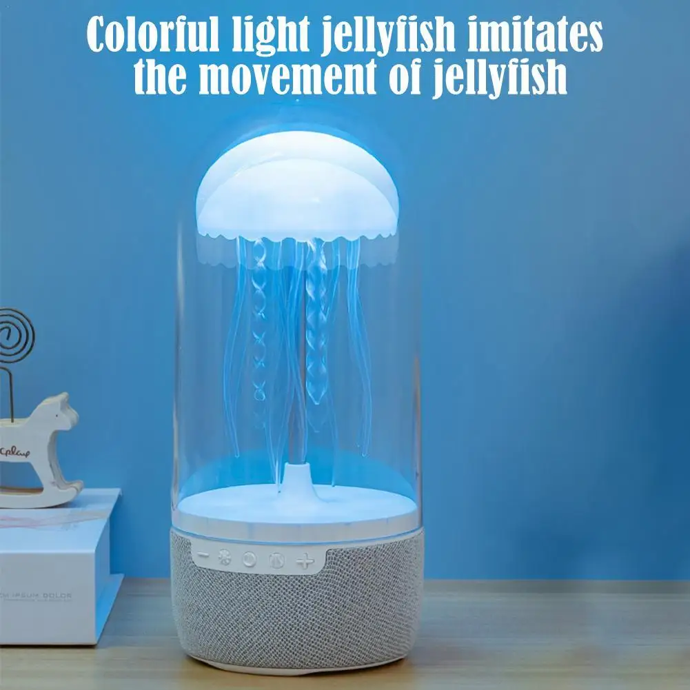 Creative Colorful Jellyfish Lamp Bluetooth Speaker HiFi Stereo 1800mAh Sports Jellyfish Speaker With Lights For Home Office