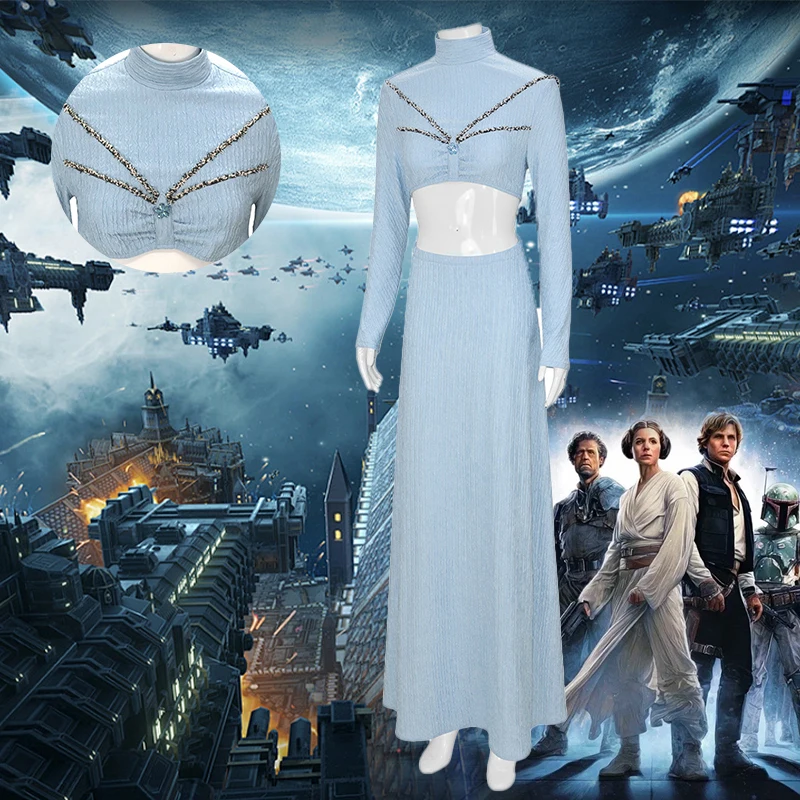 

Иконический синий королевский наряд Падме Амидалы для косплея на Хэллоуин и вечеринок в стиле космической оперы — точное соответствие фильму