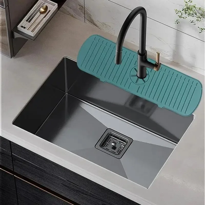 Kitchen Faucet Splash Pad Silicone Sink Faucet mat large corner Splash Guard Mat  Countertop Protector for Bath Kitchen Gadgets