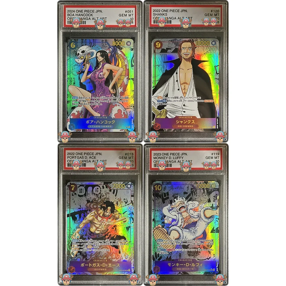 

OPCG Graded Card GEM MT 10Points Collection Card Monkey D Luffy Portgas D Ace Holographic Label Replica Child Gifts