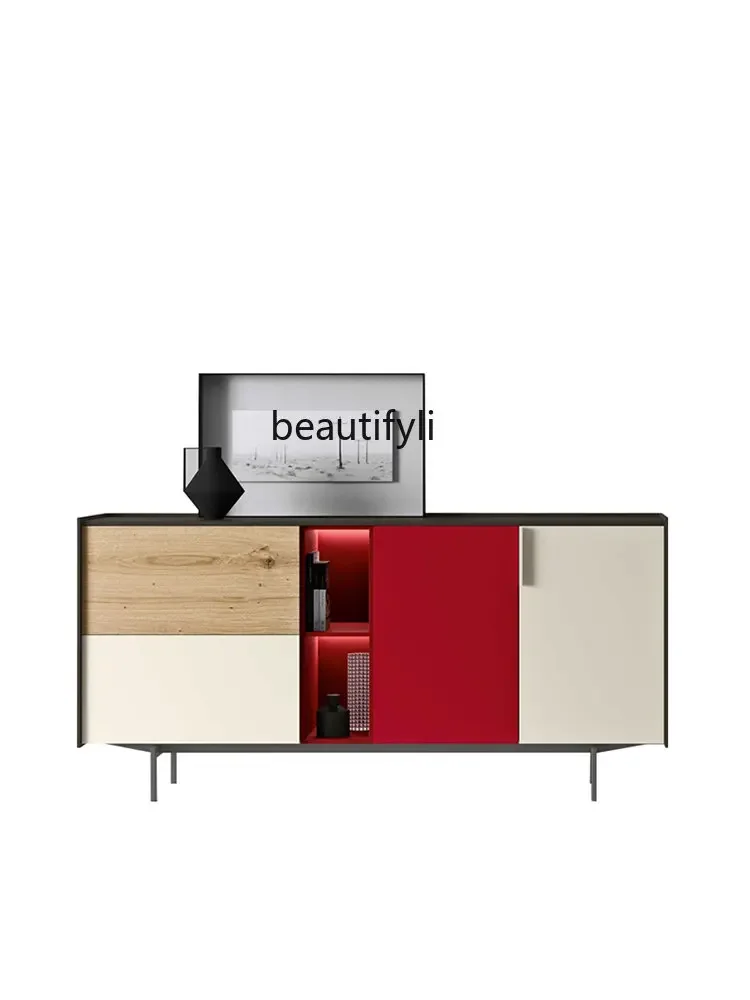 

xxItalian Minimalist Sideboard Cabinet Tea Cabinet Restaurant Equipment Sideboard Light Luxury Storage Organizer Entrance Cabine