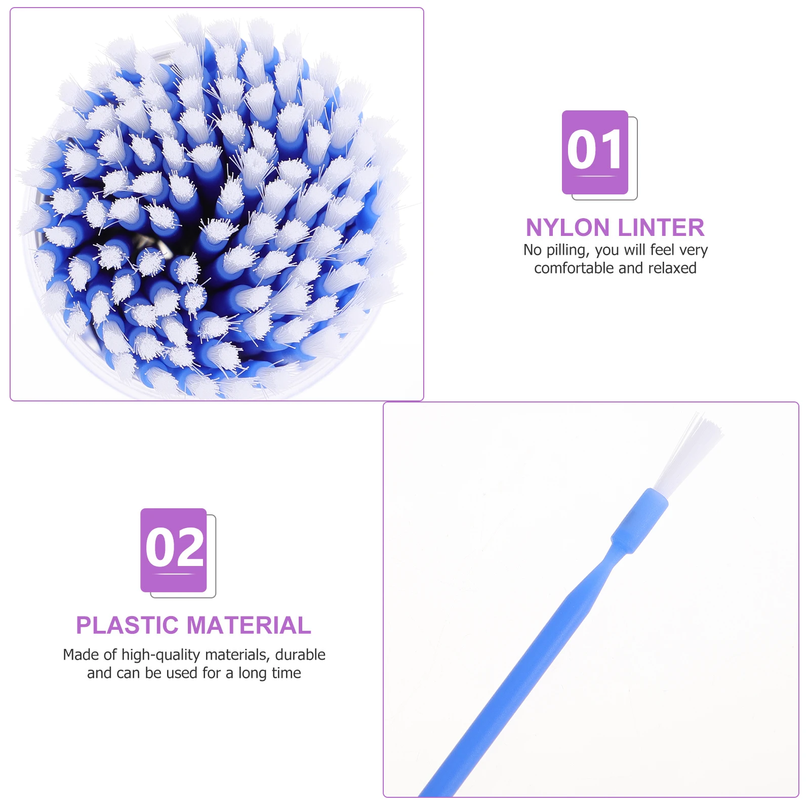 100 قطعة فرشاة صغيرة للأسنان للاستعمال مرة واحدة لتطبيق طلاء الأسنان عصا قضيب صغيرة مناسبة للسفر المنزلي واستخدام العمل في الأسنان #4