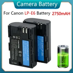 Batteria per fotocamera 2750mAh LP-E6 LPE6 per Canon EOS 5D Mark II 2 III 3 6D 7D 60D 60Da 70D 80D 90D DSLR per batteria digitale EOS 5DS