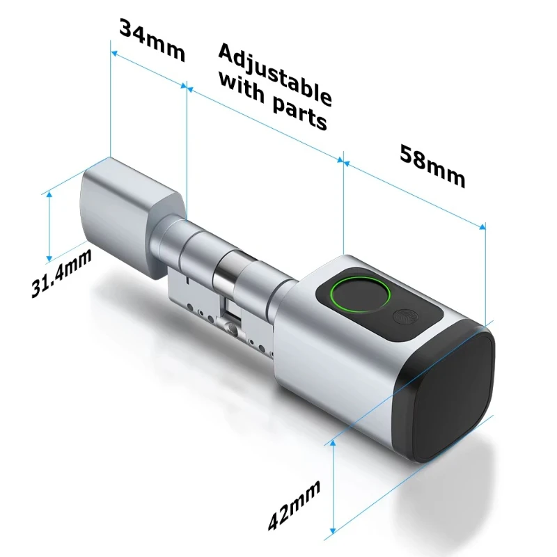 

Smart lock cylinder with fingerprint, password, IC card, automatic electric smart door lock cylinder Smart lock cylinder