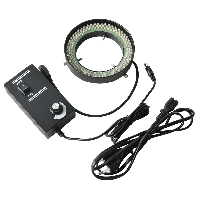 

156pcs LED Adjustable Ring Light Illuminator Working Diameter 80mm For Industrial Stereo Microscope HDMI VGA Video Camera