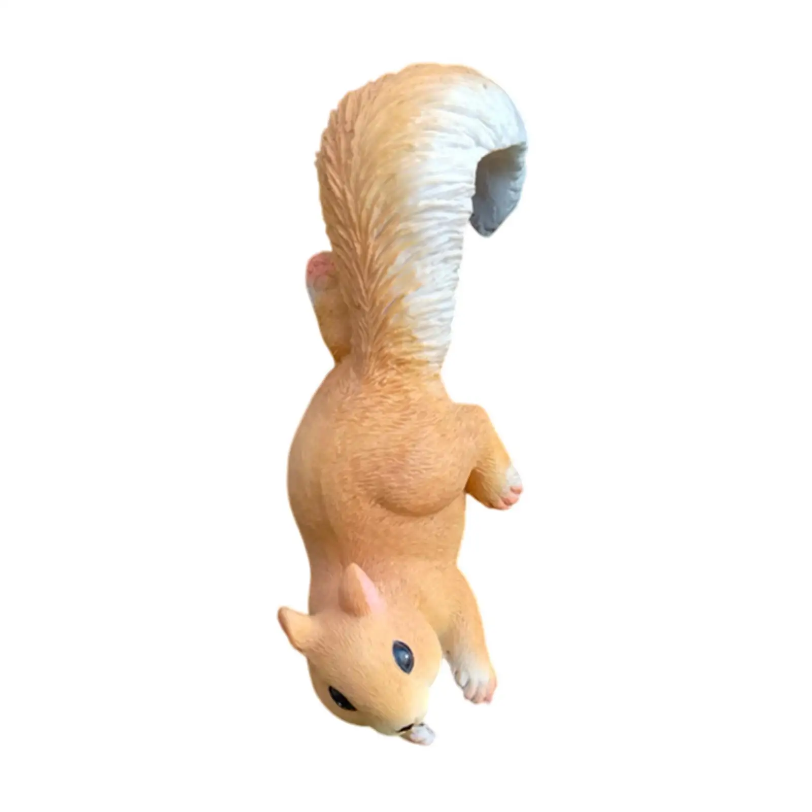 Garden Squirrel Statue Outdoor Squirrel Figurine Decor Simulated Adorable Ornament Sculpture for Courtyard Patio Backyard